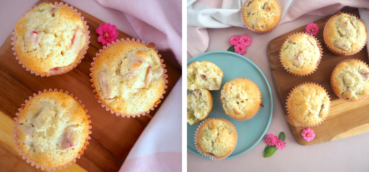 Rabarbermuffins med marcipan