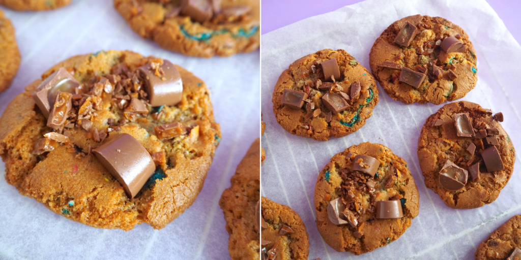 Cookies med Daim, Center og m&m’s | Cakewoman.dk