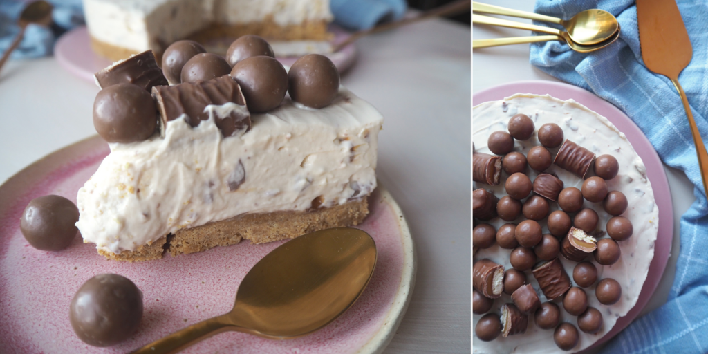 Cheesecake med Daim, Maltesers og Twix | Cakewoman.dk