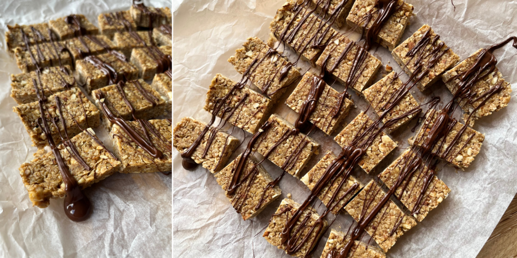 Myslibarer med peanutbutter og chokolade | Cakewoman.dk